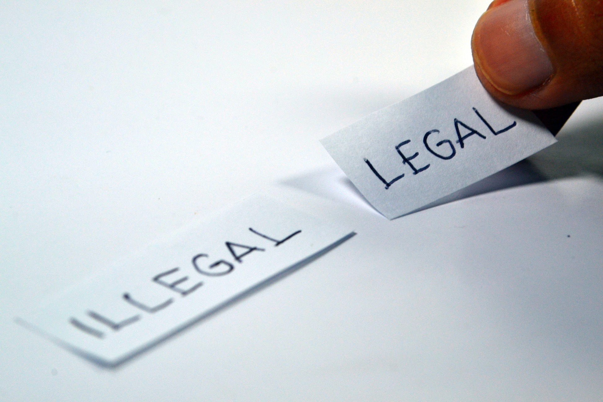 Writing on paper: Legal or illegal